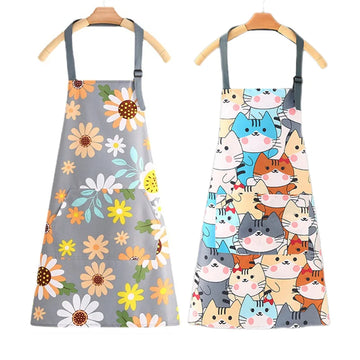 New Cotton Canvas Fashion Waterproof Apron Kitchen Aprons for Women Men Cooking Female Adult Waist Thin Breathable Male Work